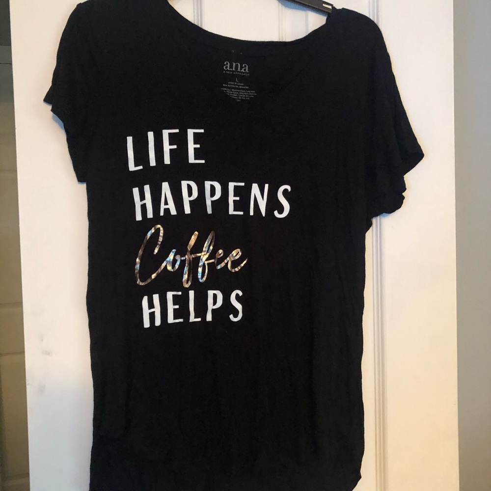 Black V Neck Tee